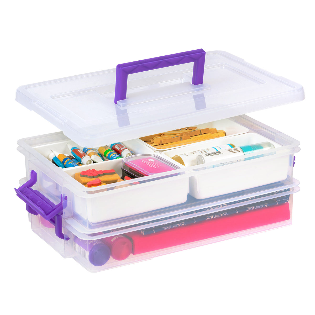 LLB-26_Clear-Clear-TrViolet_Propped_Hobby_LidOff_Rightcopy